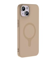 iPhone 14 / İphone 13 Kılıf M-Safe Şarj Özellikli Aris Silikon Kapak Krem