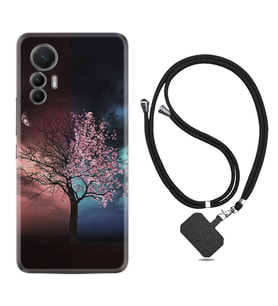 Xiaomi 12 Lite Kılıf Resimli Boyun Askılı İpli Desenli Silikon Series Heaven Tree 1859