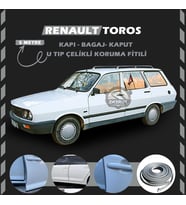 Renault Toros Oto Araç Kapı Koruma Fitili 5metre Parlak Gri Renk