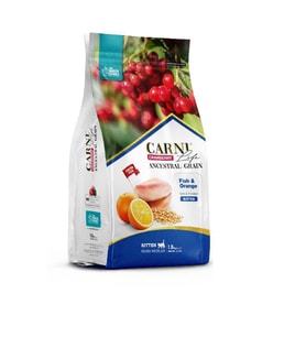 Carni Life Kızılcık Balıklı ve Portakallı Yavru Kedi Maması 1.5 Kg (Kahverengi)