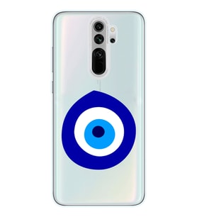 Xiaomi Redmi Note 8 PRO Uyumlu Nazar Boncuğu Tasarımlı Şeffaf Telefon Kılıfı