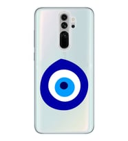 Xiaomi Redmi Note 8 PRO Uyumlu Nazar Boncuğu Tasarımlı Şeffaf Telefon Kılıfı