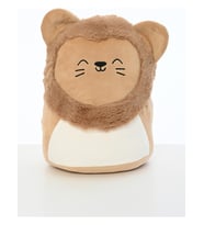 Pufu Toys 30 cm Aslan Figürlü Peluş Yastık (Kahverengi)