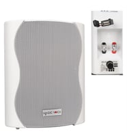 Magicvoice F-LHY4S 4 İnç 10 Cm Hat Trafolu Duvar Tipi Sütun Okul Cami Hoparlör 10W RMS 150W Peak MP3 USB Uyumlu Beyaz
