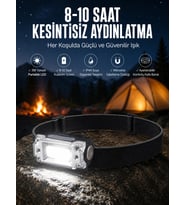 Kafa Lambası Kamp Feneri Balıkçı Feneri Başlıklı Suya Dayanıklı