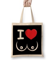 I Love Boobs Boobies Bez Çanta Uzun Saplı
