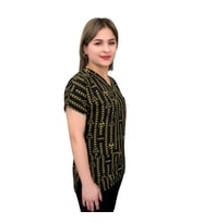 Unisex Radyoloji 2  Desenli Esnek  Likralı Radyoloji Emar Tıbbı Görüntüleme Scrubs Tek  Üst Forma (Siyah)