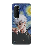 Xiaomi Mi Note 10 LITE Uyumlu Satoru Gojo Tasarımlı Şeffaf Telefon Kılıfı