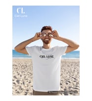 Nevermind Erkek Blocking Graphic Ciel Lune - Oversize T-Shirt (Beyaz)