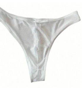 Erkek Biyeli Beyaz Transparan Brazillian Slip