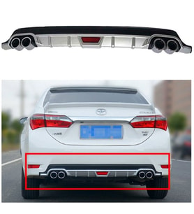 Toyota Corolla Turbo Difüzör Arka Tampon Çift Egzoz Çıkışlı 2013-