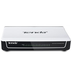 Tenda S16 16 Port 10-100 Mbps Switch Plastik Kasa (Siyah)
