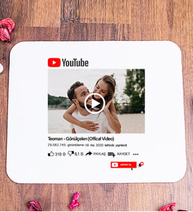 Kişiye Özel Youtube Tasarım Fotoğraflı Mouse Pad