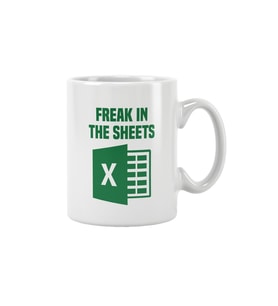 Freak In The Sheets Muhasebe Excel Hediye Baskılı Kupa Bardak