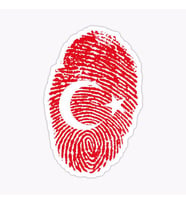 Türkiye Bayrak Sticker oto Etiket Araba Yapıştırma 15CM