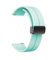 Oppo Watch 46mm 22mm Manyetik Klipsli Silikon Lüx Kordon + Metal Kordon Dönüştürücü (Karışık)