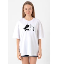Jujutsu Kaisen Anime Divine Dogs Beyaz Kadın Oversize Tshirt