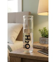 Cam Başucu Sürahisi Siyah Bardaklı 600 Ml