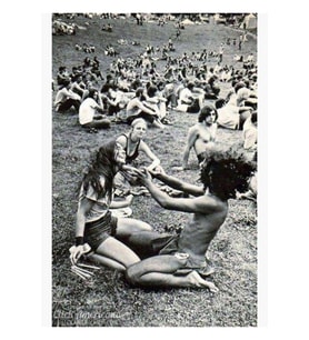 Woodstock'ta Çift Tablo Ahşap Poster Dekoratif