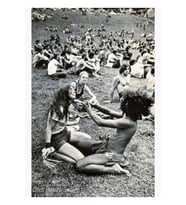 Woodstock'ta Çift Tablo Ahşap Poster Dekoratif