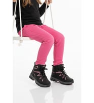 Ayakmod Siyah Gri Polarlı Kaymaz Unisex Çocuk Outdoor Bot 2301 F (Siyah-Pembe)