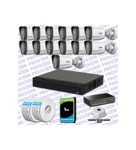 Provzen TTec Hikvision 13 Kameralı IP Full HD Mikrofonlu Güvenlik Kamerası