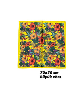 Desenli Fular 70X70 - ÇOK RENKLİ
