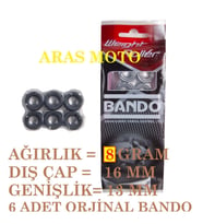 50 CC - 80 CC SCOOTER BAGA BANDO ORJİNAL TAHRİK SETİ BWR-007 16*13(8 GR) - ARASMOTO (Siyah)
