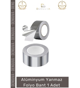 #FolyoBant Yanmaz Alüminyum Isıya Dayanıklı Yalıtım Odaklı Güçlü Folyo Bant 44mm 20mt 1 Adet