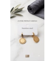 Minimalist Paslanmaz Çelik Halka Küpe - Kararmaz Gold ve Gümüş Renk Seçenekleri