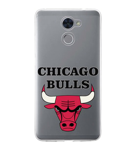 Huawei Y7 Prime Uyumlu Kapak Chicago Bulls Tasarımlı Şeffaf Silikon Kılıf
