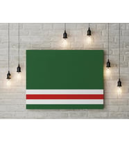 Çeçenistan İçkerya Bayrağı Kanvas Tablo 40x55cm Dekoratif Tablo