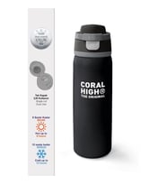 CORAL HIGH 38518 KIDS SİYAH PİPETLİ VE DİREKT İÇİM ÇELİK TERMOS 800ML