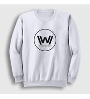 Presmono Unisex Beyaz Logo Westworld Sweatshirt 223567tt (Beyaz)