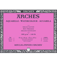 Arches Sulu Boya Blok Defter Hot Pressed 300g 20 Yaprak 31x41