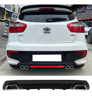 Kia Rio Hb Siyah Difüzör Çiftli Kare Egzoz Görünümlü D Tip Difizör