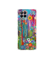 PrintiFy Realme 8 Pro ile Uyumlu Düşlerin Dansı Serisi Folklorik Bahçe Tasarımlı Uv Baskılı Köşe Korumalı Antişok Kılıf