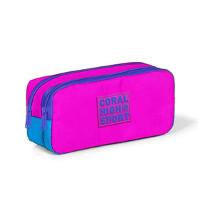 CORAL HIGH 22273 SPORT PEMBE MAVİ İKİ BÖLMELİ KALEM ÇANTASI