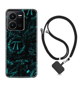 Vivo Y35 Kılıf Silikon Boyun Askılı İpli Desenli Silikon Pi 1701