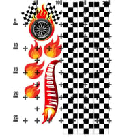 Yenilebilir Şeker Kağıt  Wheels Temalı Pasta Süsleme