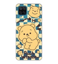 Samsung Galaxy A22/M22/M32 Uyumlu Winnie The Pooh Desenli Şeffaf Telefon Kılıfı