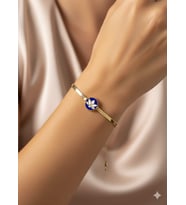 925 Ayar Lotus Çiçeği İtalyan Bileklik.rose.gold.rodaj