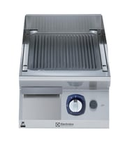Electrolux Professional Endüstriyel Gazlı Set Üstü Izgara, Nervürlü Fırçalanmış Krom Kaplamalı Çelik Pişirme Yüzeyi, Eğimli, Termostatik Kontrol, Kazıyıcı Dahil - 400 Mm E7IILAAOMCA
