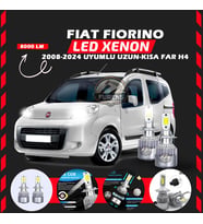 Fiat Fiorino 2008-2024 Uzun - Kısa Far Uyumlu Şimşek Etkili Led Xenon Performance Series H4