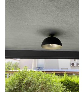 mtlights  retro rustik tavan avize plofonyer 40cm metal avize  salon oturma odso genc odası avize (Siyah)