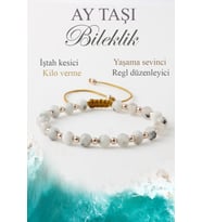 Ay Taşı-Hematit Doğaltaş Bileklik,Doğal Taş Yaşama Sevinci Bileklik B1030 (6mm-18cm)