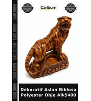 Özel Üretim Biblo Salon Hediye Dekoratif Aslan Biblosu Polyester Obje Alk5400