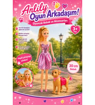 Anlily Aksesuarlı Oyuncak Bebek ve Sevimli Köpeği Bakım Seti - 30 cm Bebek ve Pet Seti