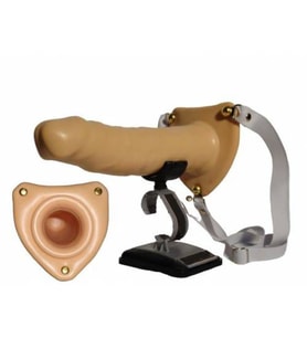 Büyük boy kalın 22 cm uzunluğunda içi boş takma penis kayganlaştırıcı yağ seti