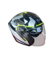 LS5 Yarım Kask Güneş Vizörlü Gri Siyah X Large (XL)